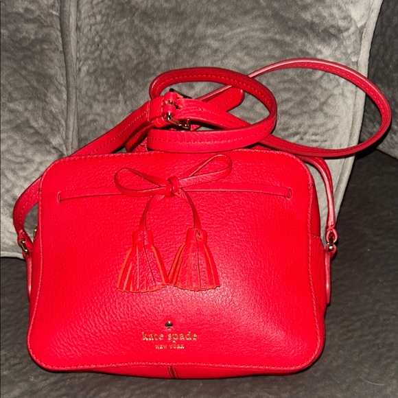 kate spade Handbags - KATE SPADE RED CROSSBODY BAG! COMES WITH DUST BAG!